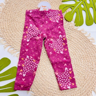   Inverno 2025 - Conj. Colete em Plush, Blusa Manga Longa e Legging Corações - Pink 